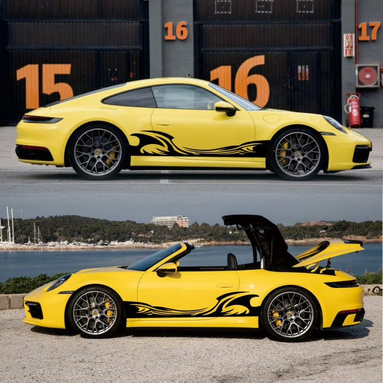 2 PCS/Set D-467 Waves Pattern Car Modified Decorative Sticker