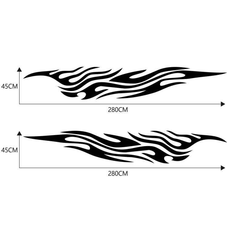 2 PCS/Set D-476 Fire Element Pattern Car Modified Decorative Sticker