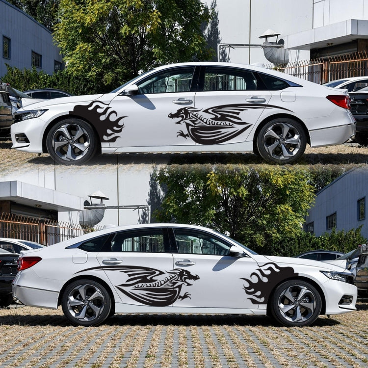 2 PCS/Set D-489 Fire-breathing Dragon Pattern Car Modified Decorative Sticker