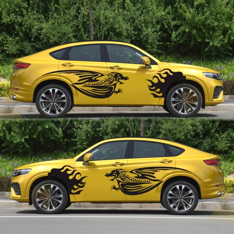 2 PCS/Set D-489 Fire-breathing Dragon Pattern Car Modified Decorative Sticker