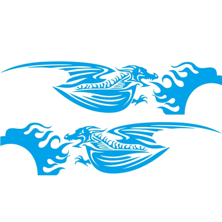 2 PCS/Set D-489 Fire-breathing Dragon Pattern Car Modified Decorative Sticker