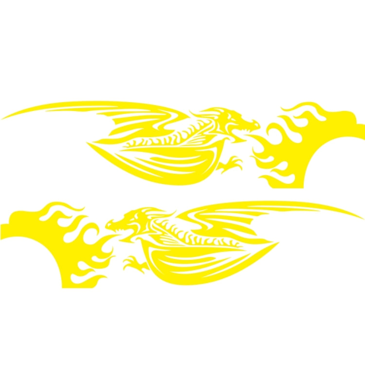 2 PCS/Set D-489 Fire-breathing Dragon Pattern Car Modified Decorative Sticker