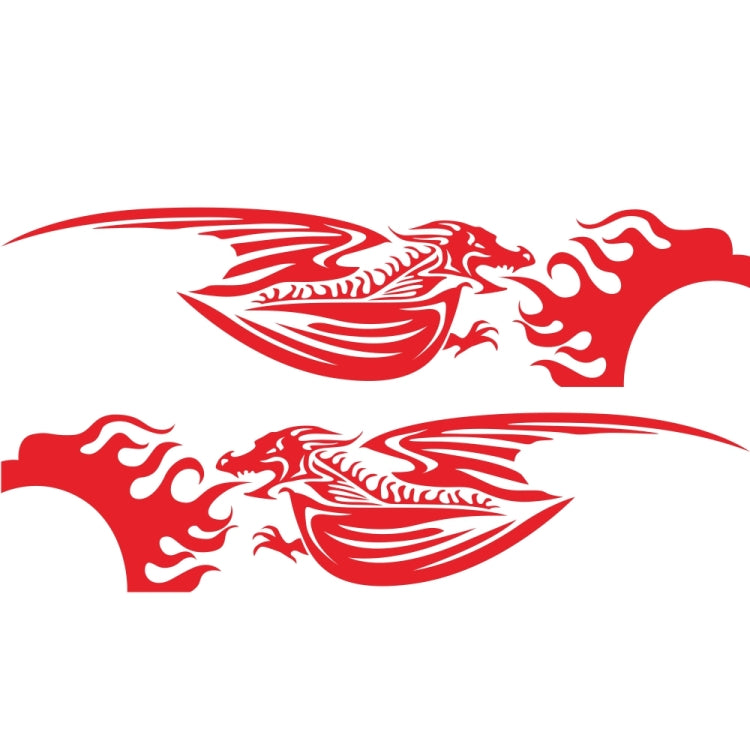 2 PCS/Set D-489 Fire-breathing Dragon Pattern Car Modified Decorative Sticker