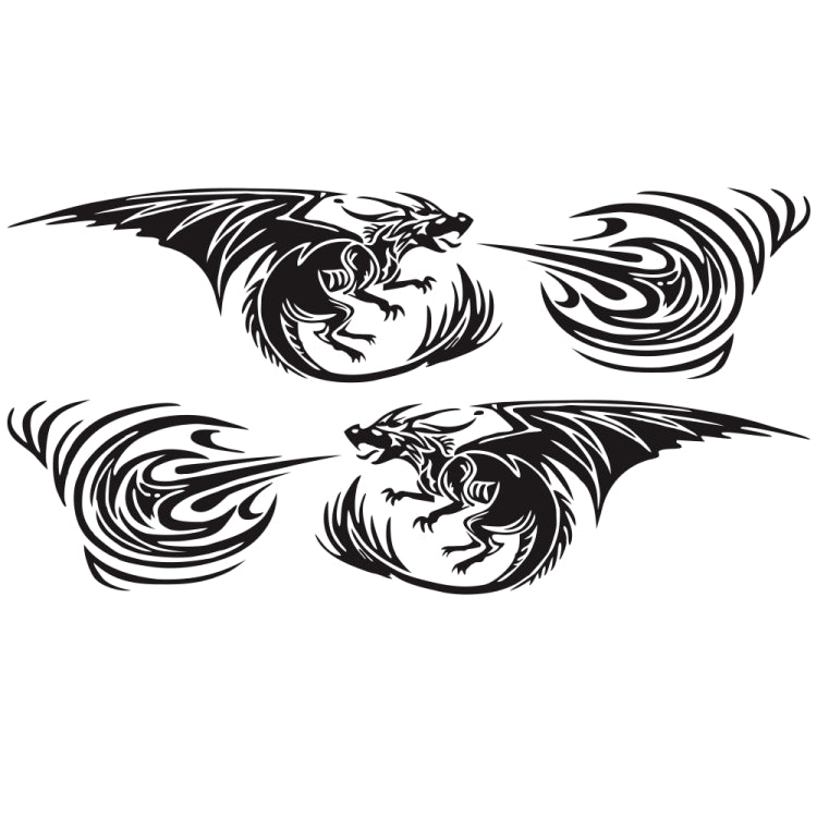 2 PCS/Set D-498 Pterosaur Spitfire Pattern Car Modified Decorative Sticker