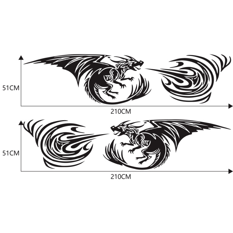 2 PCS/Set D-498 Pterosaur Spitfire Pattern Car Modified Decorative Sticker