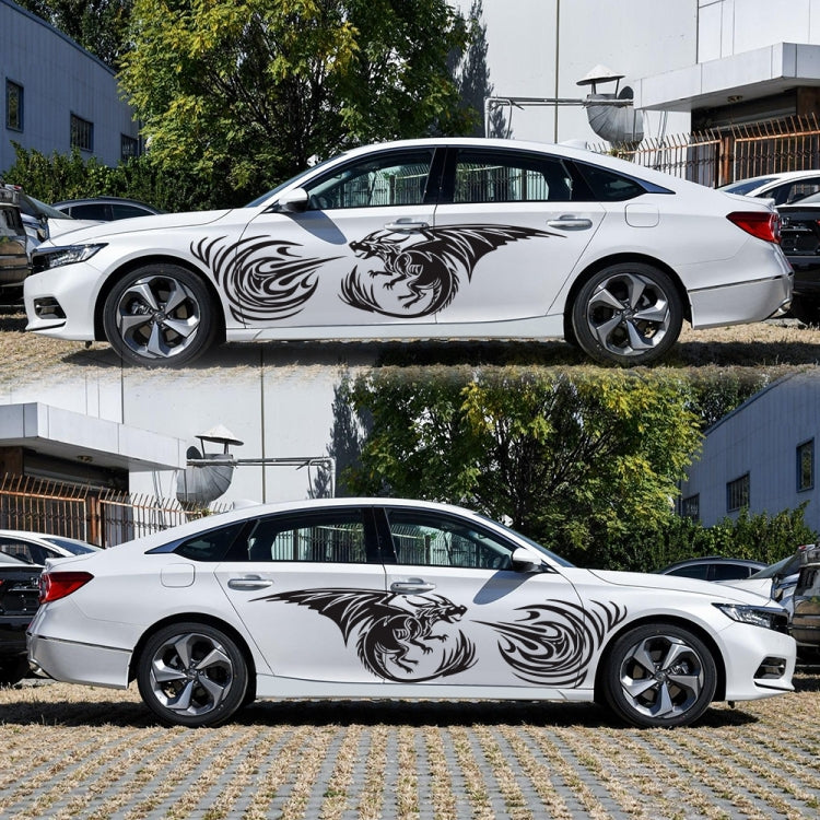 2 PCS/Set D-498 Pterosaur Spitfire Pattern Car Modified Decorative Sticker