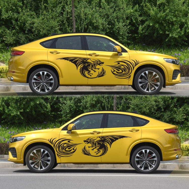 2 PCS/Set D-498 Pterosaur Spitfire Pattern Car Modified Decorative Sticker
