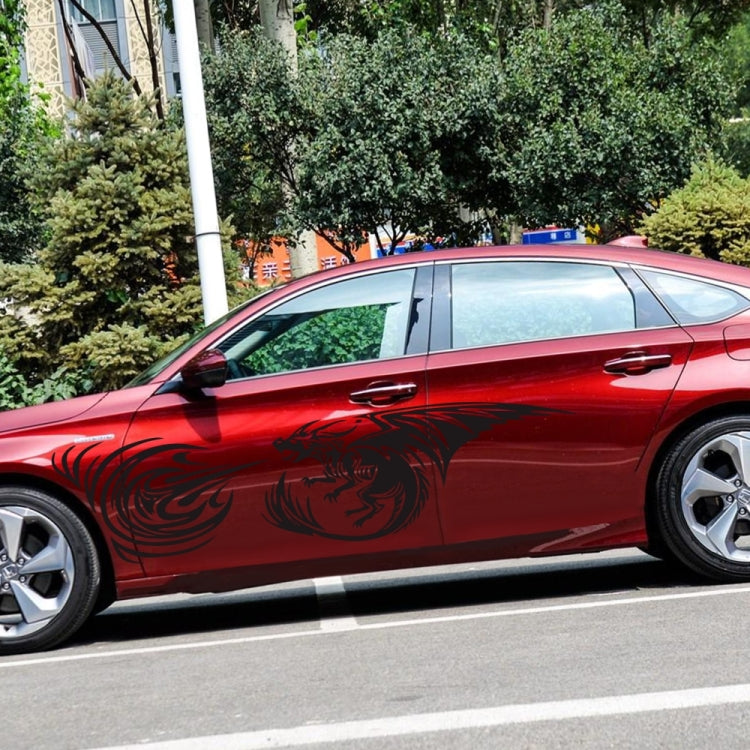 2 PCS/Set D-498 Pterosaur Spitfire Pattern Car Modified Decorative Sticker