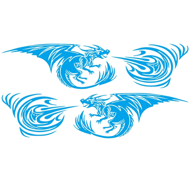 2 PCS/Set D-498 Pterosaur Spitfire Pattern Car Modified Decorative Sticker