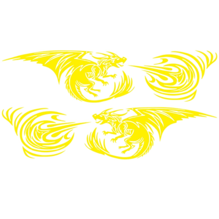 2 PCS/Set D-498 Pterosaur Spitfire Pattern Car Modified Decorative Sticker