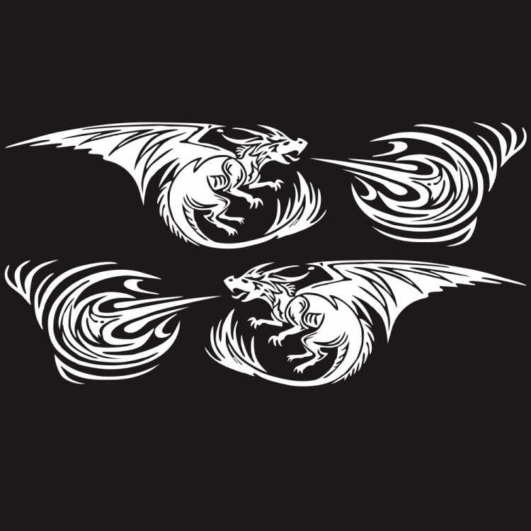 2 PCS/Set D-498 Pterosaur Spitfire Pattern Car Modified Decorative Sticker