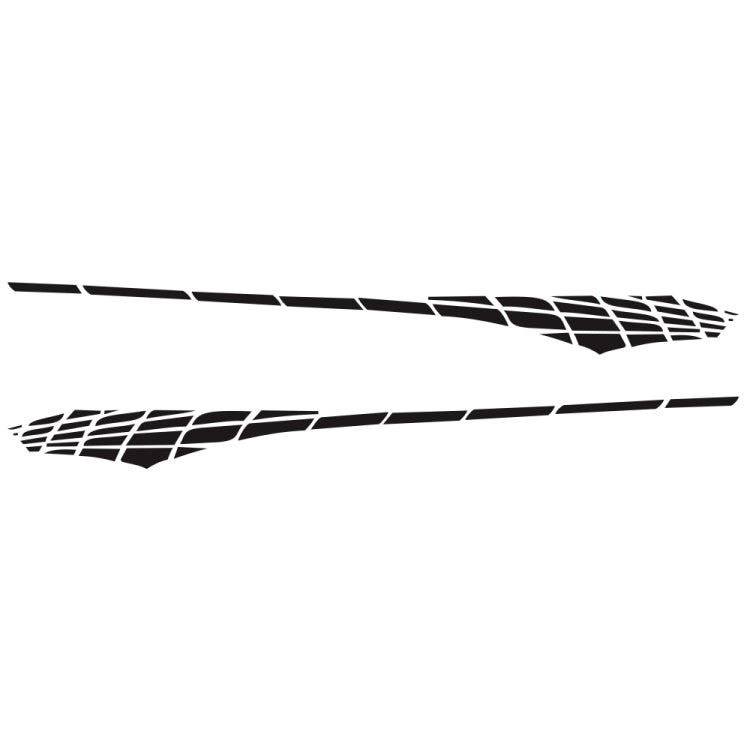 2 PCS/Set D-501 Plaid Pattern Car Modified Decorative Sticker