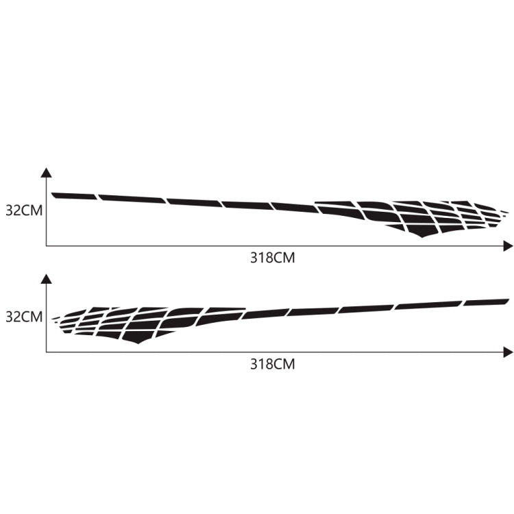 2 PCS/Set D-501 Plaid Pattern Car Modified Decorative Sticker