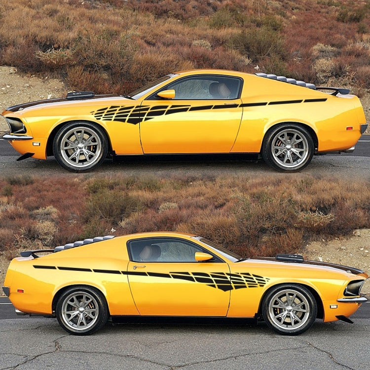 2 PCS/Set D-501 Plaid Pattern Car Modified Decorative Sticker
