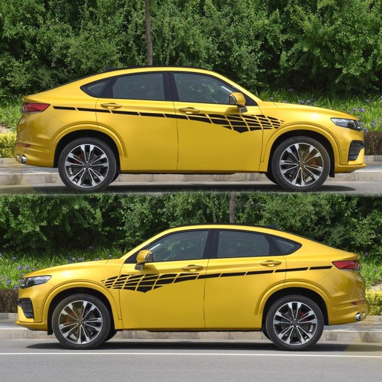 2 PCS/Set D-501 Plaid Pattern Car Modified Decorative Sticker