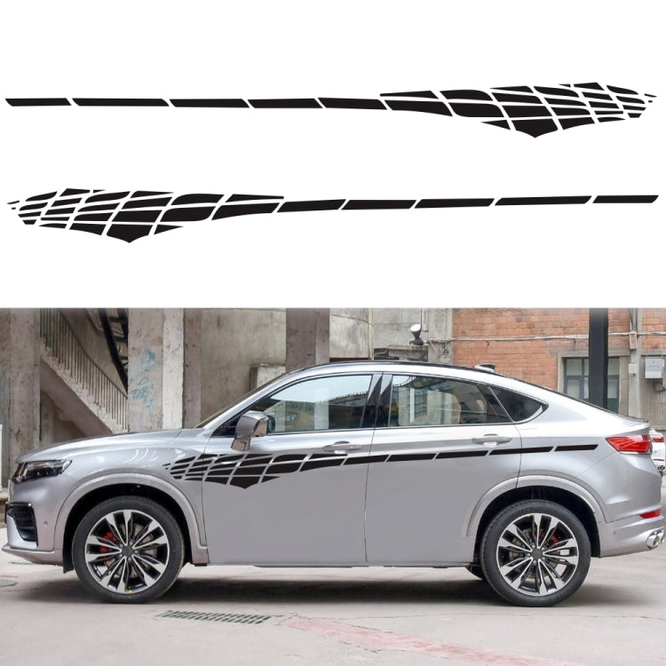 2 PCS/Set D-501 Plaid Pattern Car Modified Decorative Sticker