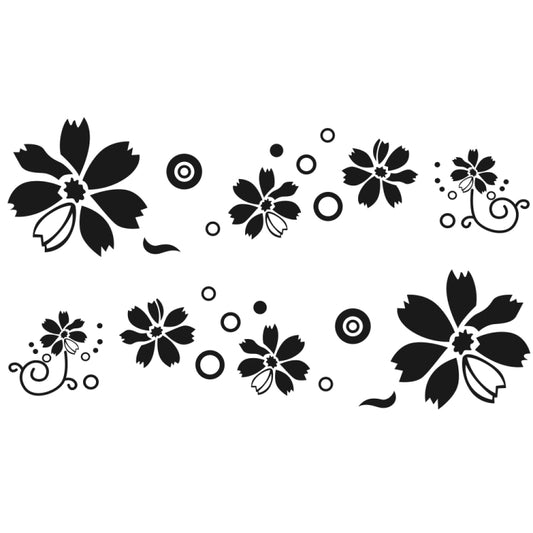 2 PCS/Set D-510 Flowers Pattern Car Modified Decorative Sticker