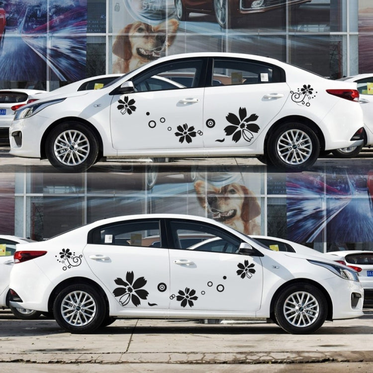 2 PCS/Set D-510 Flowers Pattern Car Modified Decorative Sticker