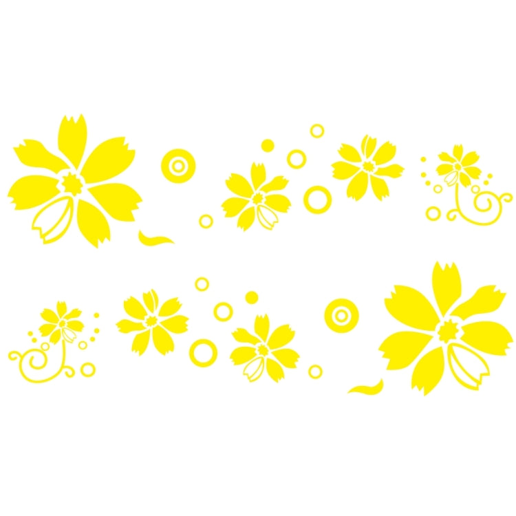 2 PCS/Set D-510 Flowers Pattern Car Modified Decorative Sticker