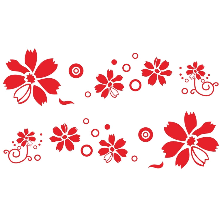 2 PCS/Set D-510 Flowers Pattern Car Modified Decorative Sticker
