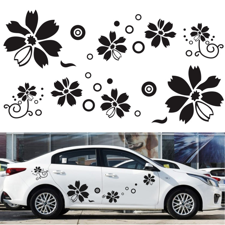 2 PCS/Set D-510 Flowers Pattern Car Modified Decorative Sticker