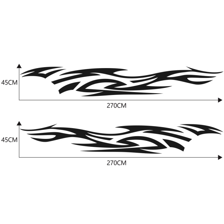 2 PCS/Set D-521 Fire Totem Pattern Car Modified Decorative Sticker