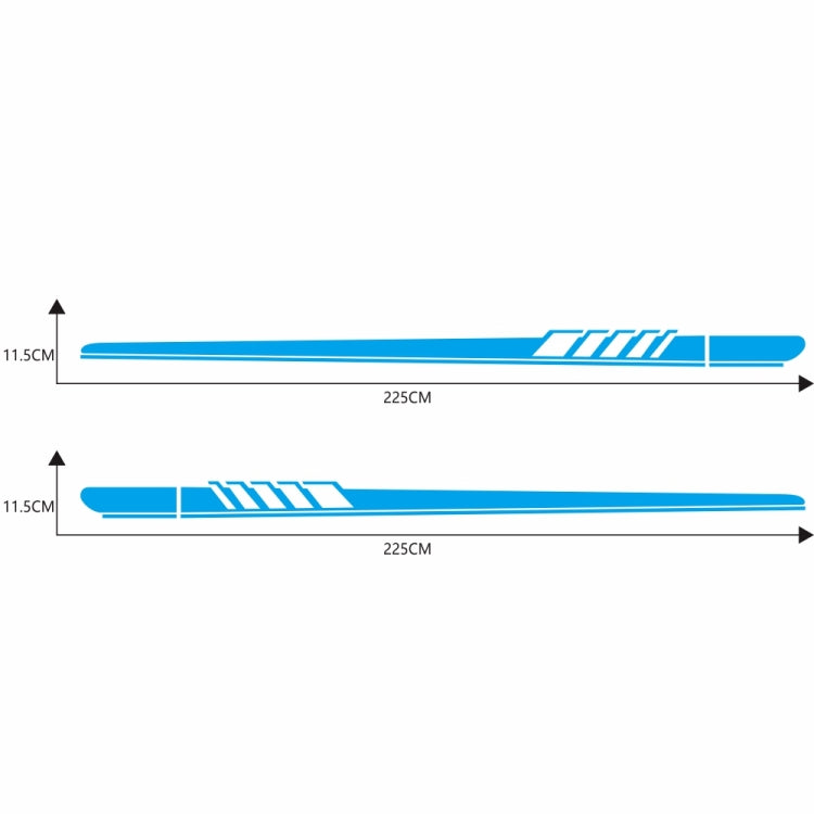 2 PCS/Set D-608 Stripe Pattern Car Modified Decorative Sticker