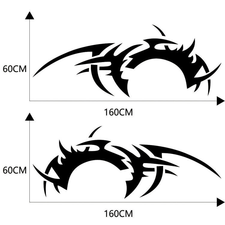 2 PCS/Set D-719 Flame Hot Wheel Pattern Car Modified Decorative Sticker
