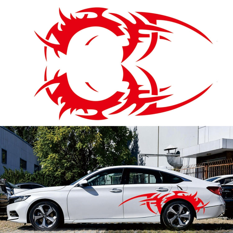 2 PCS/Set D-719 Flame Hot Wheel Pattern Car Modified Decorative Sticker