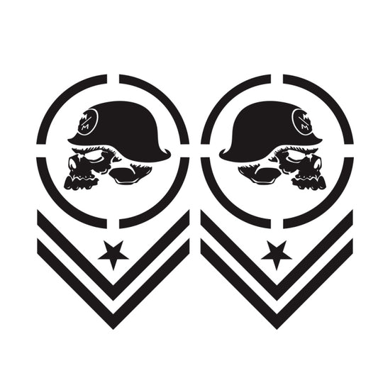 2 PCS/Set D-739 Skull Pattern Car Modified Decorative Sticker