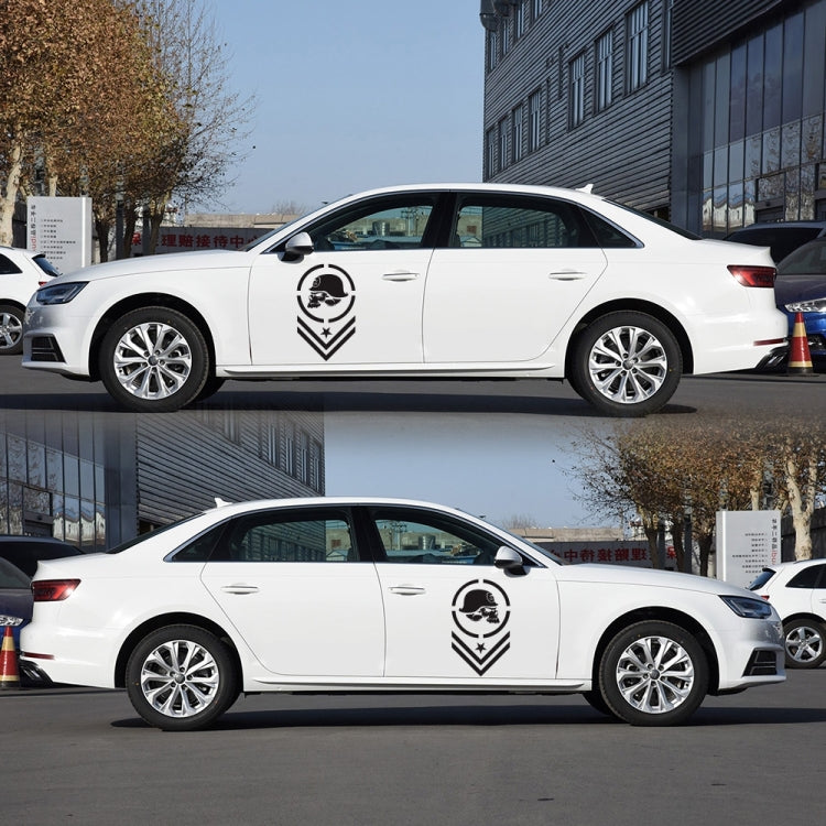 2 PCS/Set D-739 Skull Pattern Car Modified Decorative Sticker