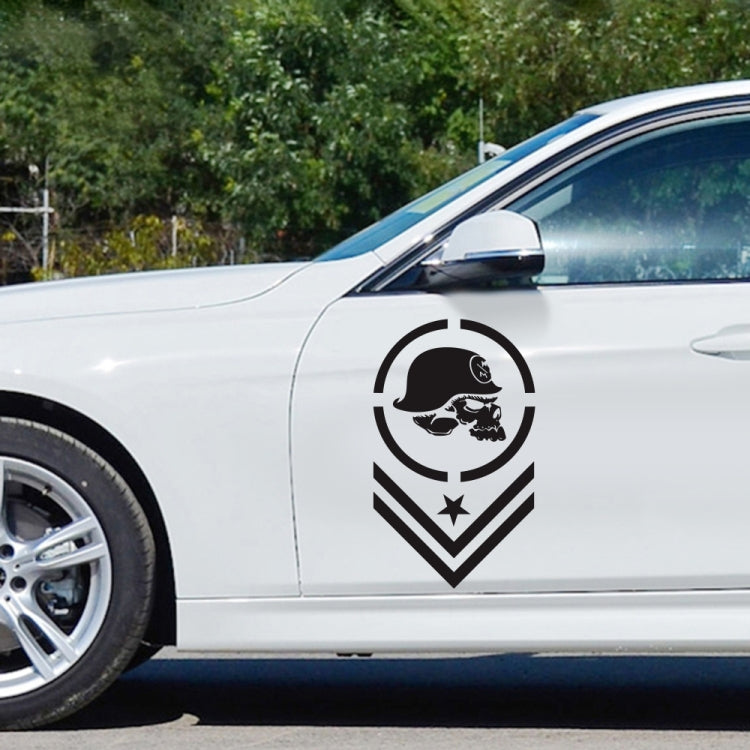2 PCS/Set D-739 Skull Pattern Car Modified Decorative Sticker