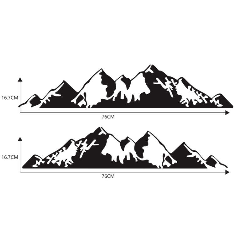 2 PCS/Set D-750 Mountain Pattern Car Modified Decorative Sticker