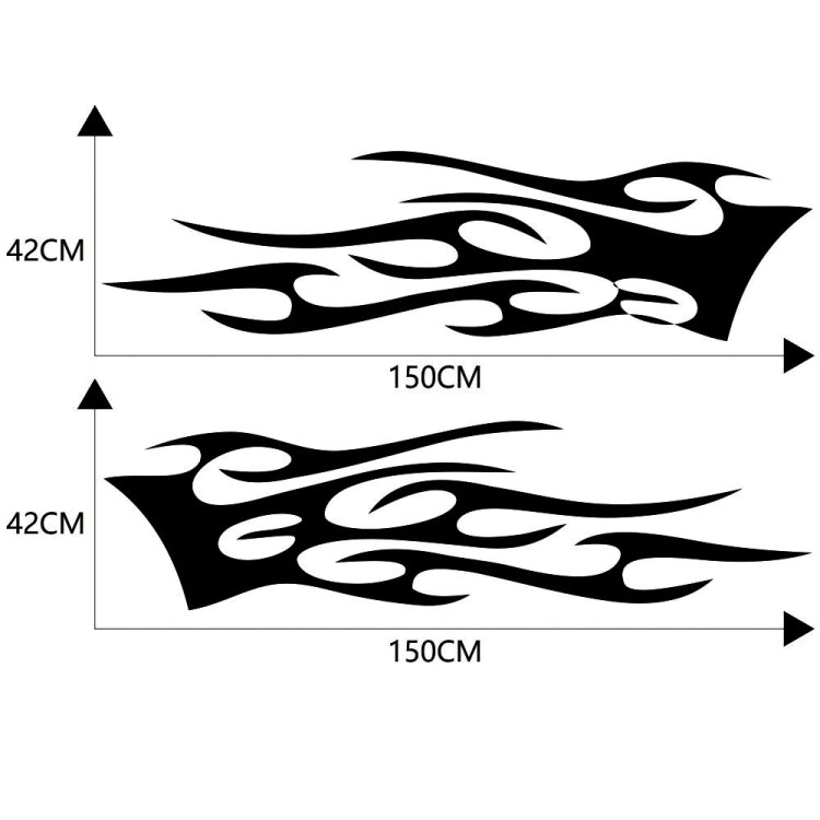 2 PCS/Set D-751 Flame Pattern Car Modified Decorative Sticker
