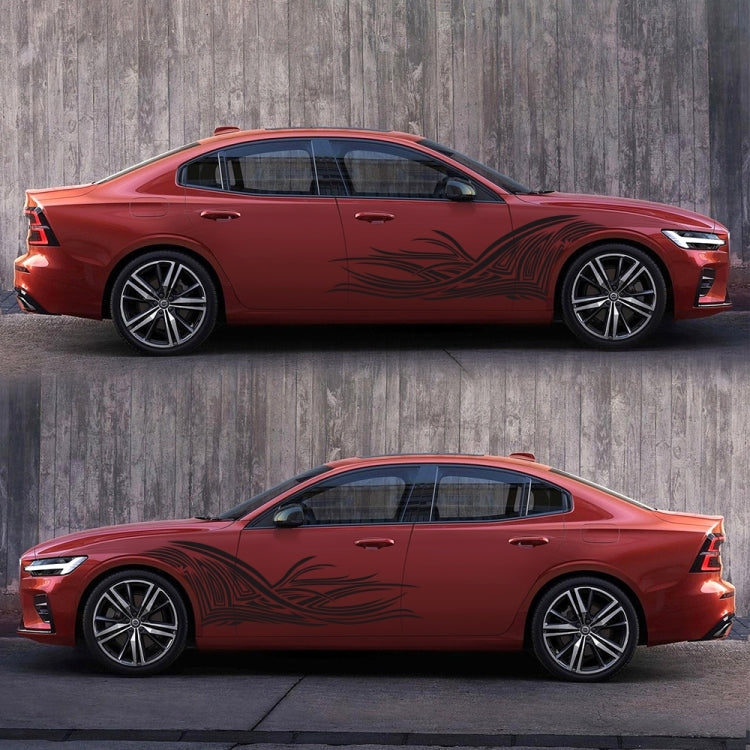 2 PCS/Set D-752 Lines Pattern Car Modified Decorative Sticker
