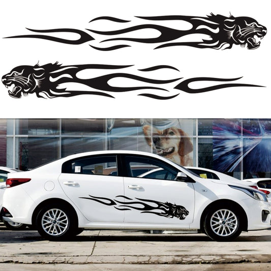 2 PCS/Set D-815 Flame Lion Pattern Car Modified Decorative Sticker