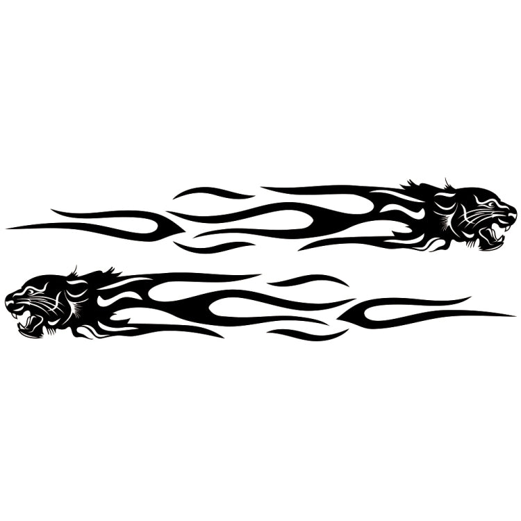 2 PCS/Set D-815 Flame Lion Pattern Car Modified Decorative Sticker