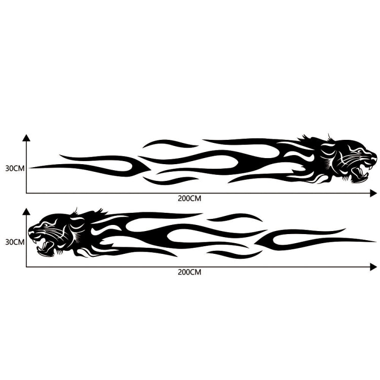 2 PCS/Set D-815 Flame Lion Pattern Car Modified Decorative Sticker