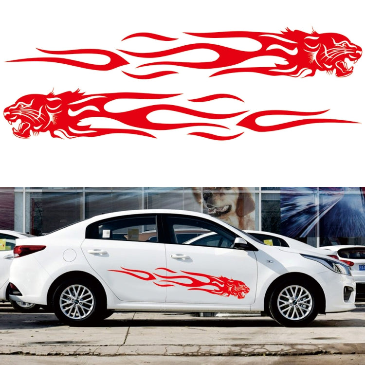 2 PCS/Set D-815 Flame Lion Pattern Car Modified Decorative Sticker