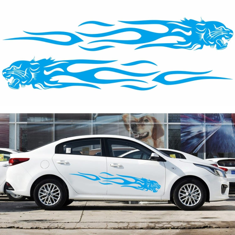 2 PCS/Set D-815 Flame Lion Pattern Car Modified Decorative Sticker