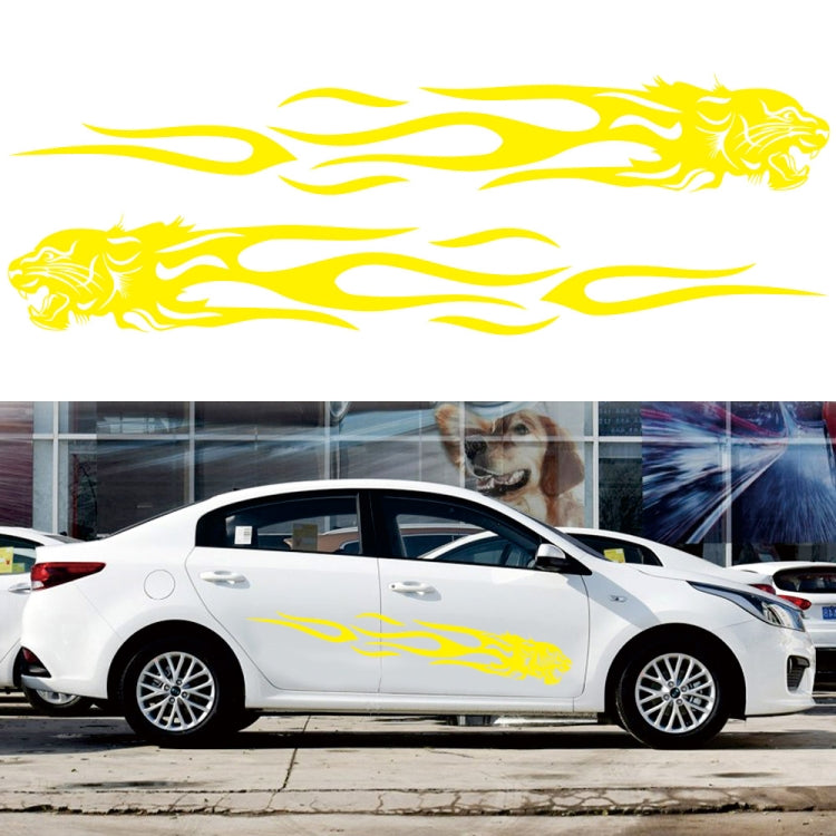 2 PCS/Set D-815 Flame Lion Pattern Car Modified Decorative Sticker