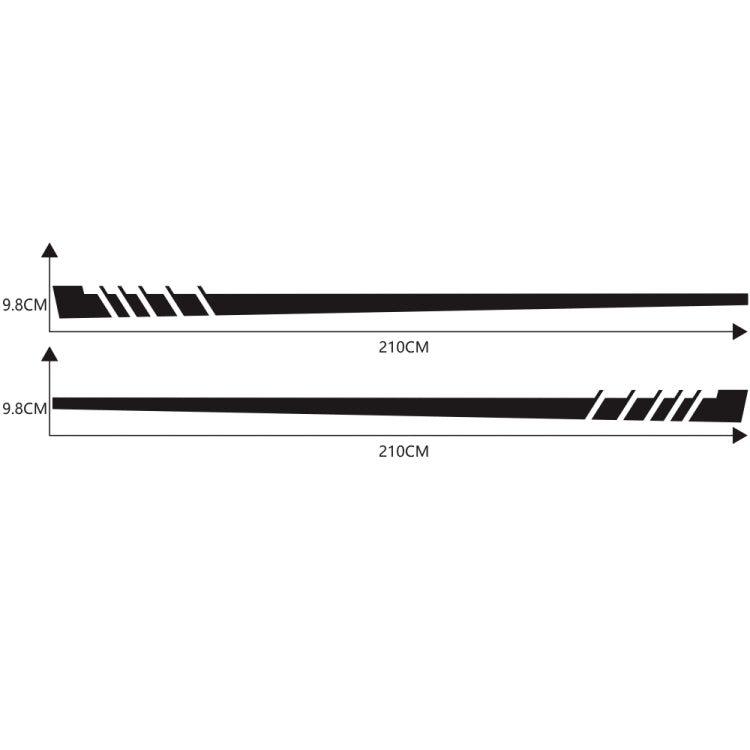 2 PCS/Set D-854 Stripe Pattern Car Modified Decorative Sticker