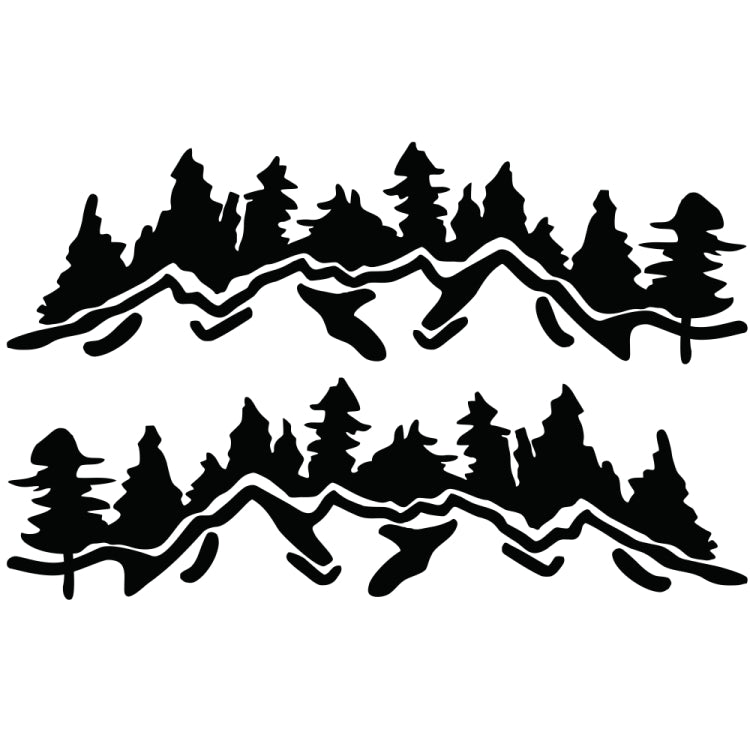 2 PCS/Set D-924 Mountain Woods Pattern Car Modified Decorative Sticker