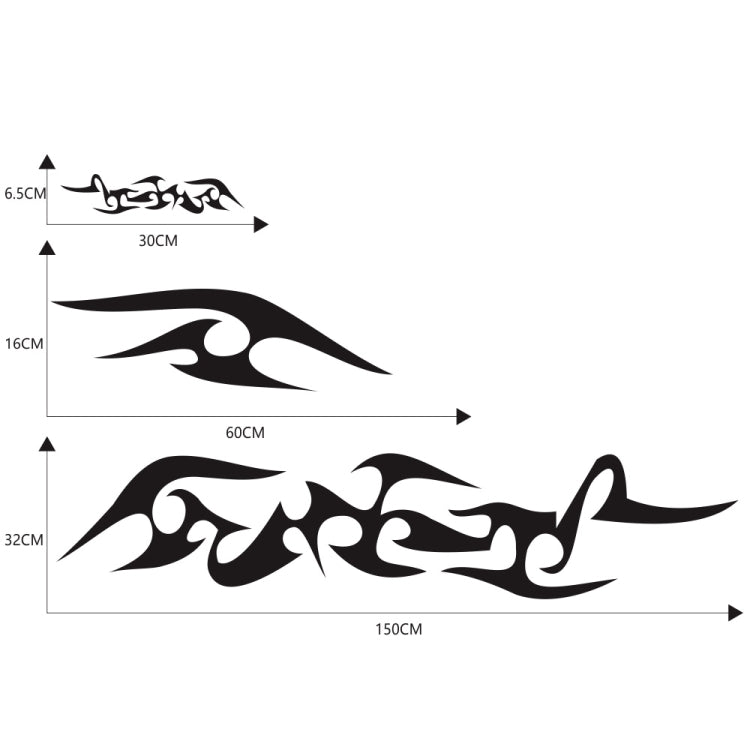 2 PCS/Set D-925 Flame Pattern Car Modified Decorative Sticker