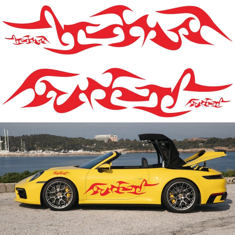 2 PCS/Set D-925 Flame Pattern Car Modified Decorative Sticker