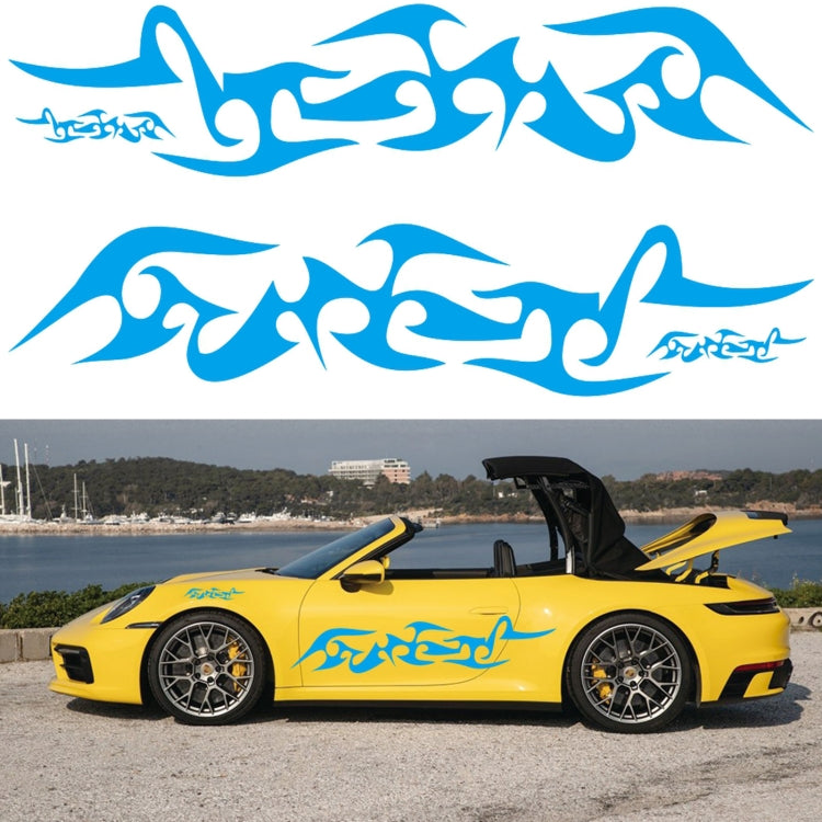 2 PCS/Set D-925 Flame Pattern Car Modified Decorative Sticker