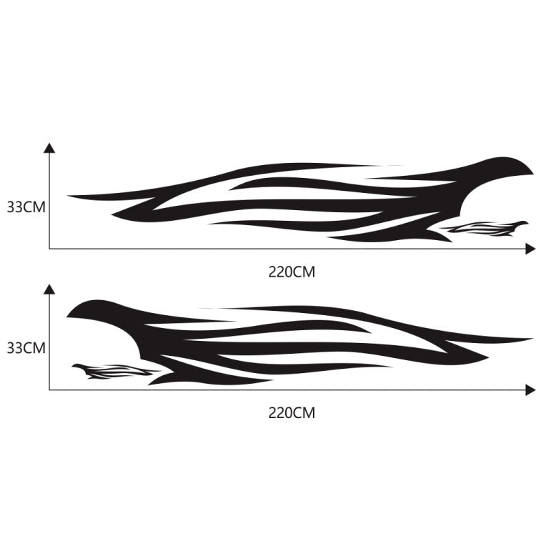 2 PCS/Set D-926 Fire Totem Pattern Car Modified Decorative Sticker