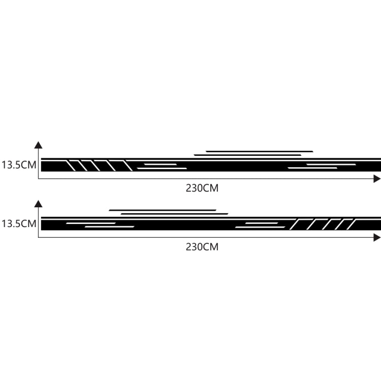 2 PCS/Set D-932 Stripe Pattern Car Modified Decorative Sticker