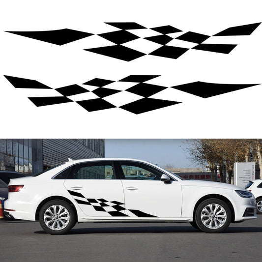 2 PCS/Set D-943 Checkered Flag Pattern Car Modified Decorative Sticker
