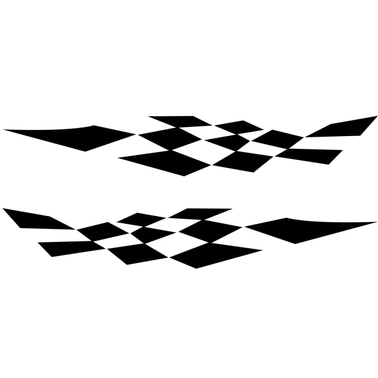 2 PCS/Set D-943 Checkered Flag Pattern Car Modified Decorative Sticker